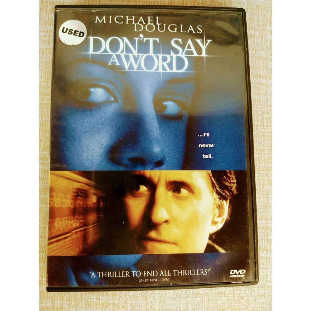 DVD Don't Say A Word - Michael Douglass - 2001 Psychological Thriller Scary y2k